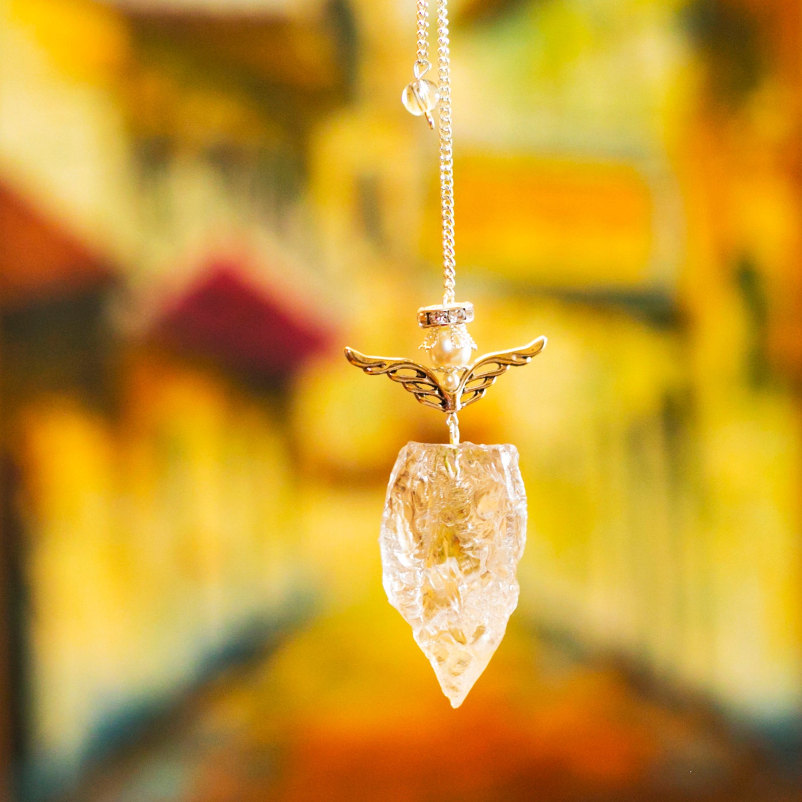 Crystal Pendulum. Angel Pendulum Physics. Quartz Raw. Etsy