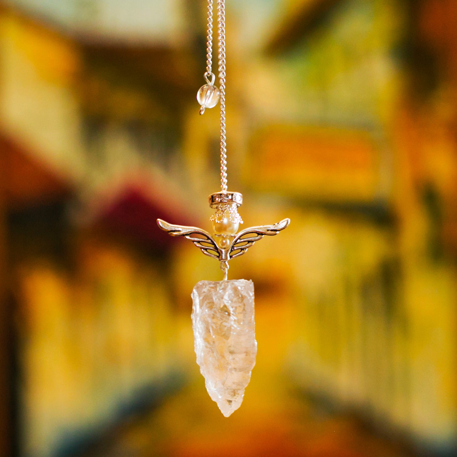 Crystal Pendulum. Angel Pendulum Physics. Quartz Raw. Etsy