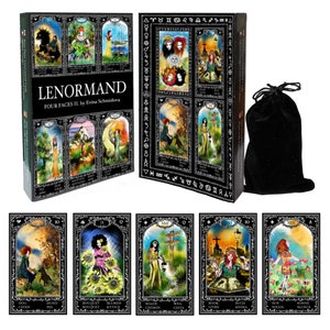 Lenormand Cards, Tarot Cards, Printable Tarot Set, Digital Tarot Deck,  Fortune Teller Cards, Lenormand Deck, Printable Gift Tags 001388 