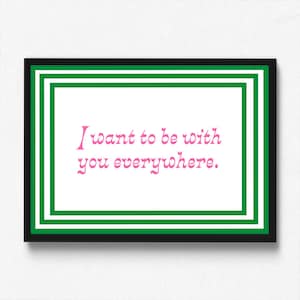 Everywhere Lyric Inspired Print| Music Print | A4 A3 | Unframed Indie Art | Gig poster