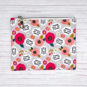 Bolsita con cremallera / Monedero / Neceser / Estuche de maquillaje / Organizador (con palabrotas) imagen 3