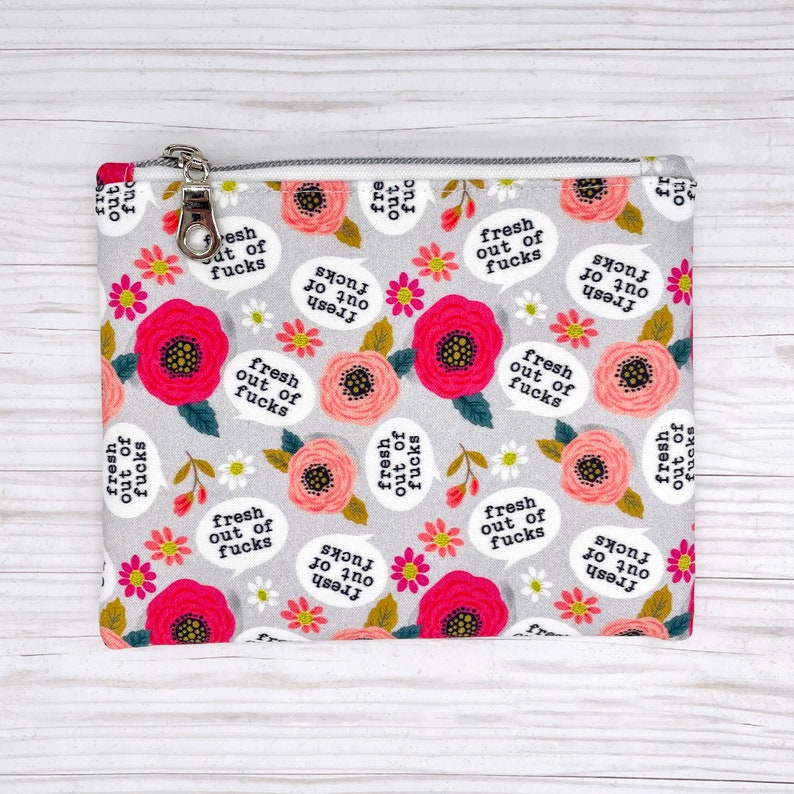 Bolsita con cremallera / Monedero / Neceser / Estuche de maquillaje / Organizador (con palabrotas) imagen 3