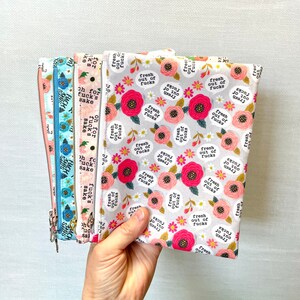Bolsita con cremallera / Monedero / Neceser / Estuche de maquillaje / Organizador (con palabrotas) imagen 8