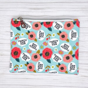 Bolsita con cremallera / Monedero / Neceser / Estuche de maquillaje / Organizador (con palabrotas) imagen 4