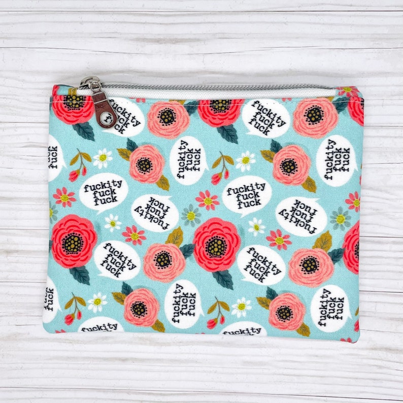 Bolsita con cremallera / Monedero / Neceser / Estuche de maquillaje / Organizador (con palabrotas) imagen 4