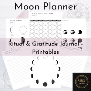Moon Planner | The Spiritual Moon Planner | Notebook | Printable Pages | Ritual Planner | Spiritual Moon Book | Journal | Spiritual Diary