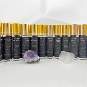 Virgo Honey Astrology Oil Roller Zodiac Aromatherapy Herbs Peppermint, Eucalyptus, Coconut Spiritual Tigers Eye Energy Zen image 4