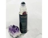 Capricorn Duchess Astrology Oil Roller - Zodiac - Aromatherapy Herbs - Peppermint, Orange, Coconut - Spiritual - Black Obsidian Clear Quartz