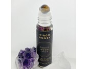 Virgo Honey Astrology Oil Roller - Zodiac - Aromatherapy - Herbs - Peppermint, Eucalyptus, Coconut - Spiritual - Tiger s Eye - Energy - Zen