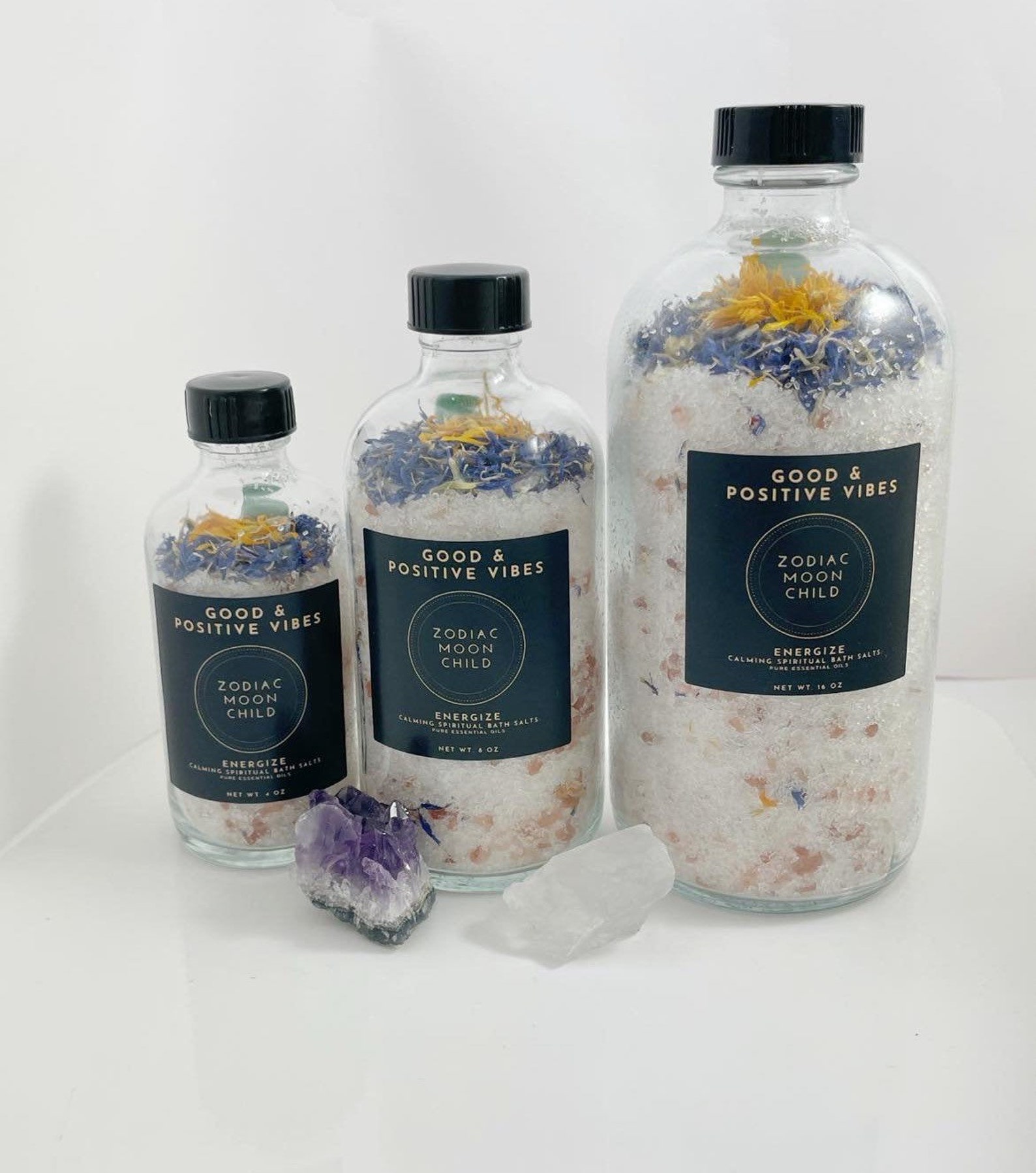 Spiritual Crystal Bath Salts Essential Oils Dead Sea Salts Etsy New