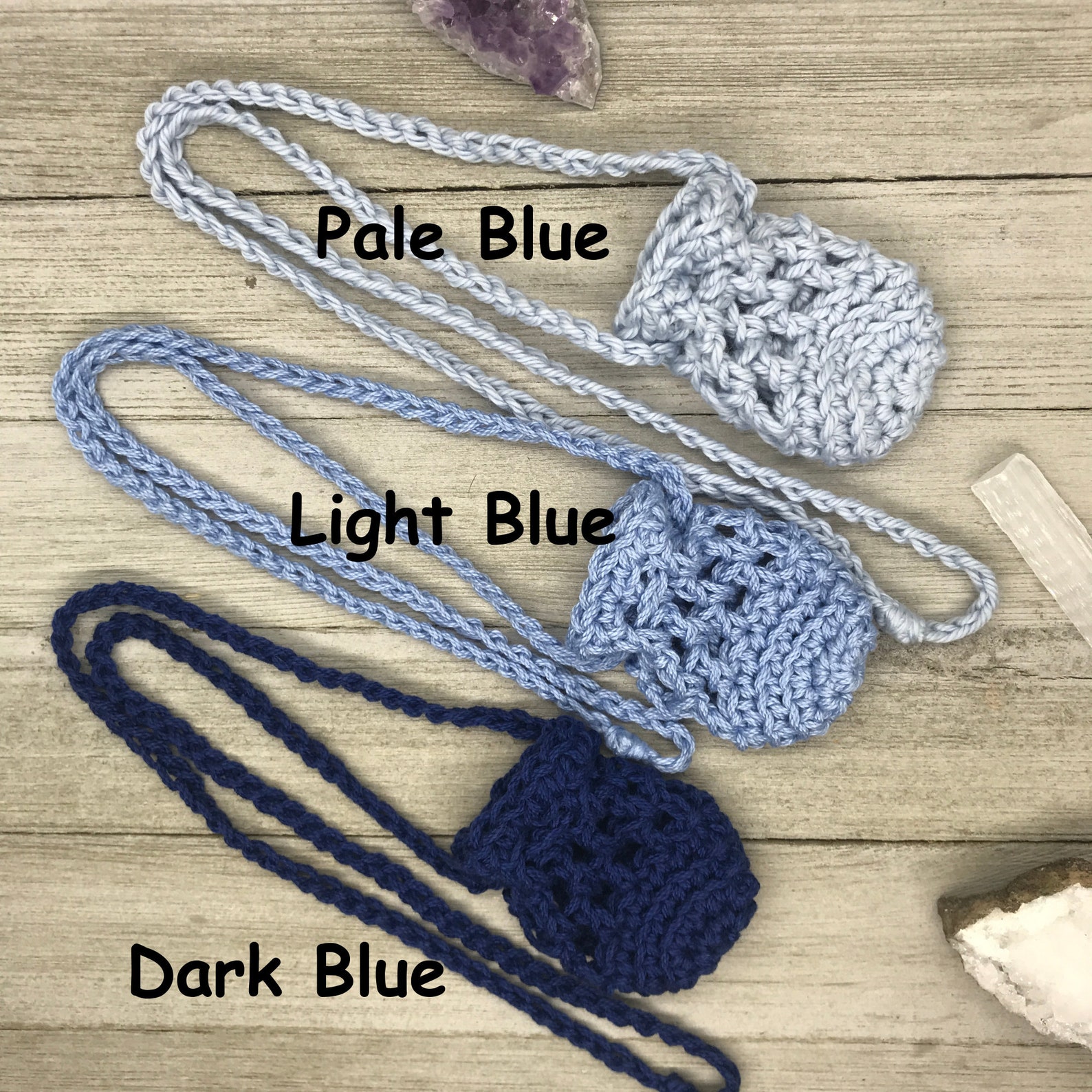 Drawstring Crystal Pouch Necklace Healing Crystal Pouch Etsy