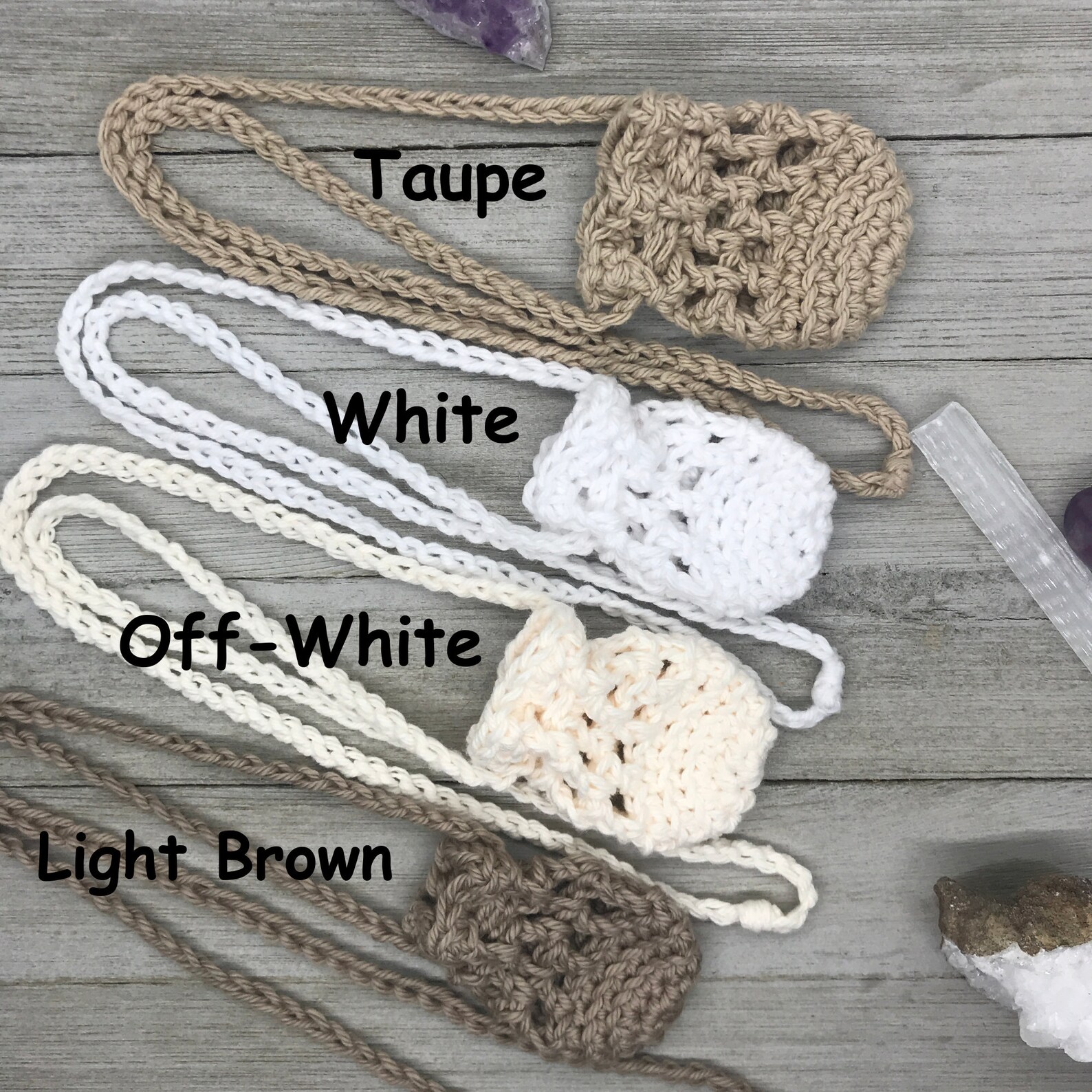 Drawstring Crystal Pouch Necklace Healing Crystal Pouch Etsy