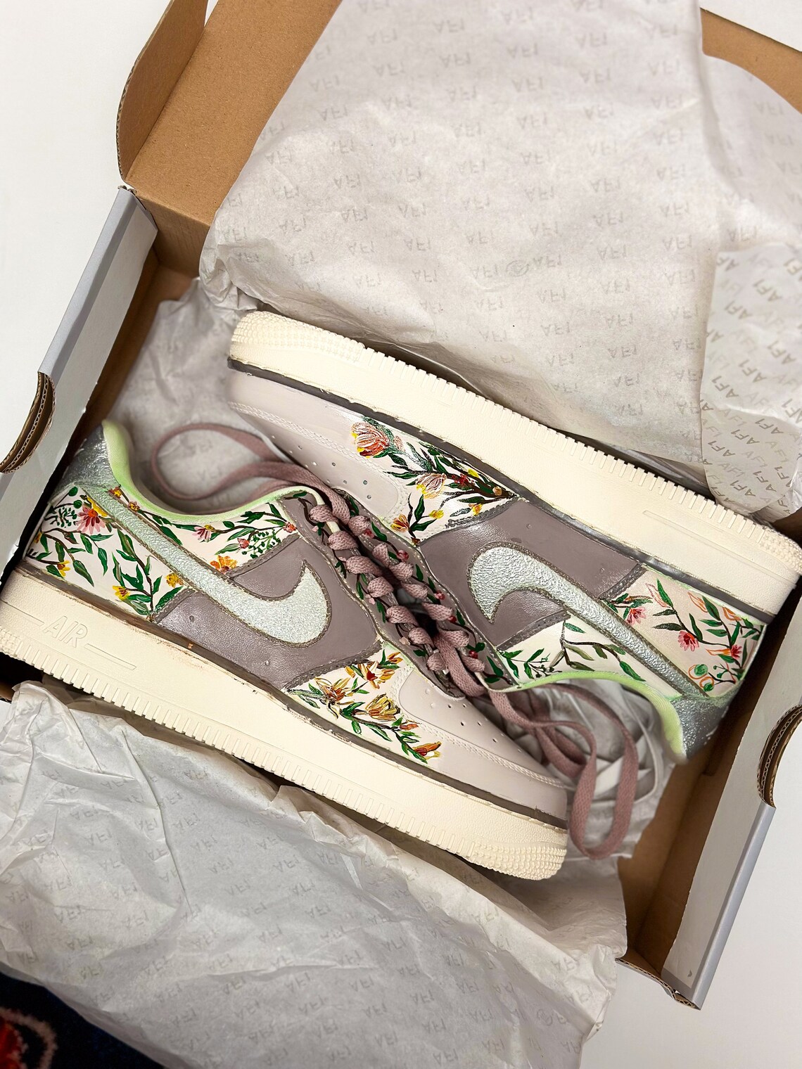 custom floral nike shoes