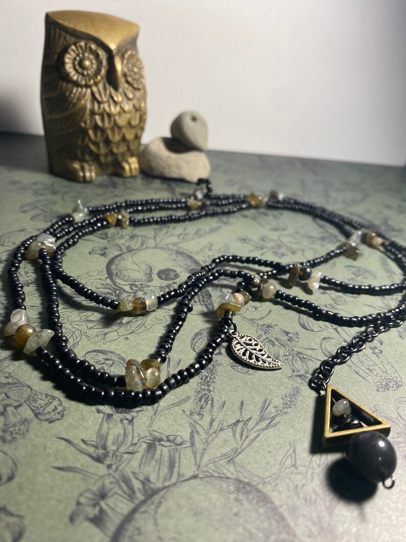 Labradorite and Black Jasper waist beads