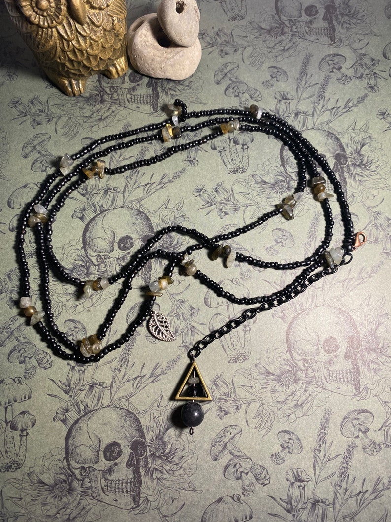 Labradorite and Black Jasper waist beads
