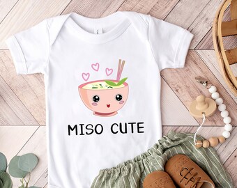 Miso Cute Onesie® Pink Girl , Baby Shower Gift, Baby Boy Clothes, Funny Onesie®, Sushi Onesie®, Cute Baby Onesie®, Baby Onesie® Girl