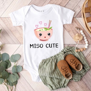 Miso Cute Onesie® Pink Girl , Baby Shower Gift, Baby Boy Clothes, Funny Onesie®, Sushi Onesie®, Cute Baby Onesie®, Baby Onesie® Girl image 3