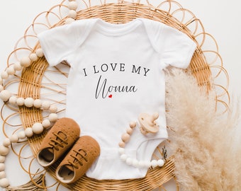 Nonna Baby Onesie® - Cute I Love My Grandma Onesie® - Custom Nonna Bodysuit - Italian Baby Onesie®