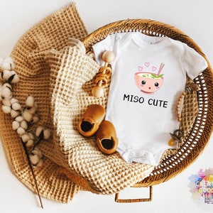 Miso Cute Onesie® Pink Girl , Baby Shower Gift, Baby Boy Clothes, Funny Onesie®, Sushi Onesie®, Cute Baby Onesie®, Baby Onesie® Girl image 5