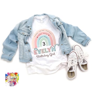 3rd Birthday Shirt, Girl, 3rd Birthday TShirts, Three Year Old Birthday Girl Shirt, 3 Year old Birthday, Birthday Countdown, Gift