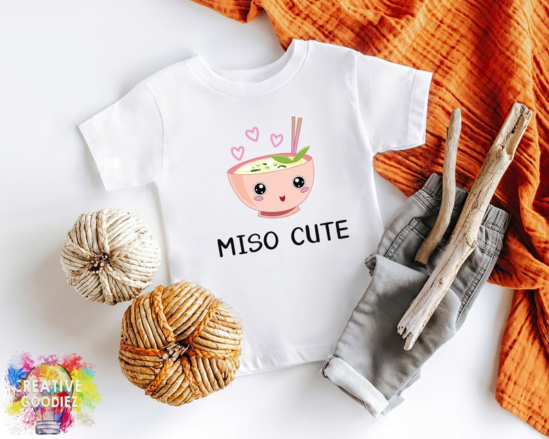 Miso Cute Onesie® Pink Girl , Baby Shower Gift, Baby Boy Clothes, Funny Onesie®, Sushi Onesie®, Cute Baby Onesie®, Baby Onesie® Girl image 2