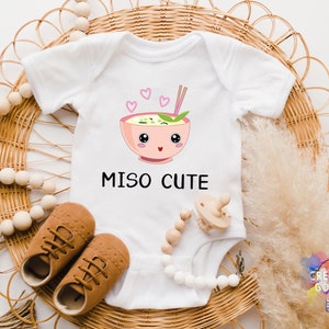 Miso Cute Onesie® Pink Girl , Baby Shower Gift, Baby Boy Clothes, Funny Onesie®, Sushi Onesie®, Cute Baby Onesie®, Baby Onesie® Girl image 7
