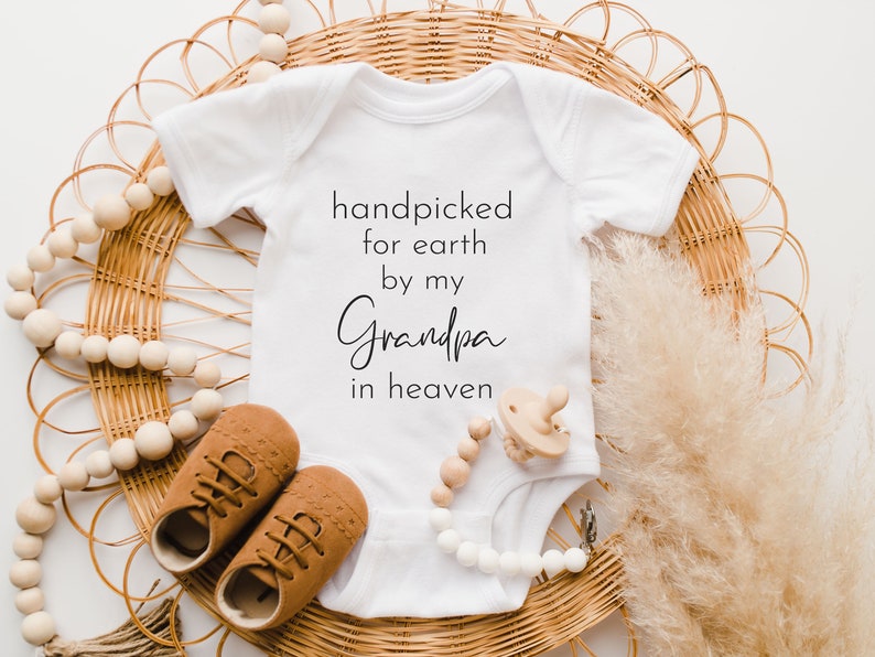 Handpicked for Earth by My Grandpa in Heaven Baby Onesie® Etsy
