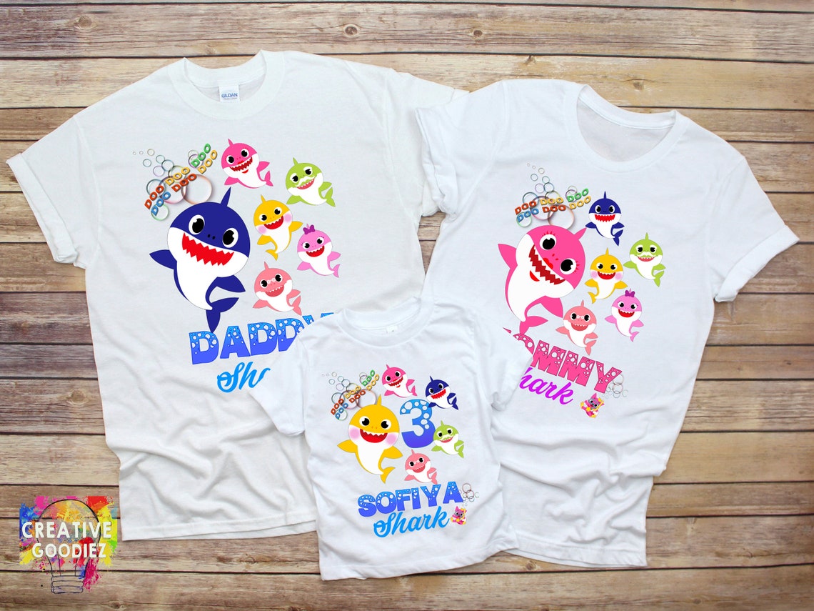 Baby shark Birthday Shirt Baby Shark Custom Birthday tshirt Etsy