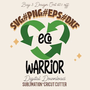 Signo de reciclaje de guerrero ecológico en un corazón, archivo de corte SVG, DXF, imagen PNG para vinilo, pegatinas, corte láser, Cricut, Silhouette.