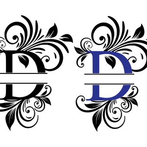 Split Leter D Buy Split Letter D for SVG, DXF, Fcm, Cut File for Cricut, Silhouette ...