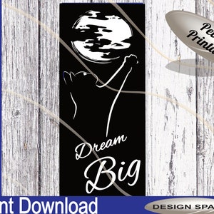 Citation Dream Big Cat, chat svg, fichier de coupe de chat, SVG PNG Clipart Vector Cut, fichiers de coupe en couches pour cricut, silhouette.