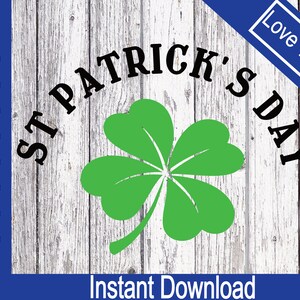 Archivos de corte SVG de trébol del día de San Patricio, Shamrock Svg, Clover Svg, , Logo SVG PNG Clipart Vector, archivos de corte en capas para cricut, silueta.