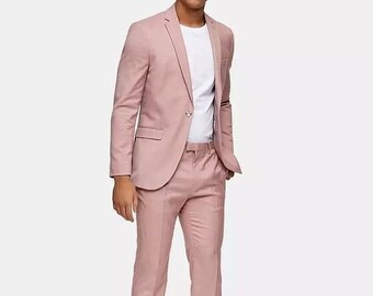 dust pink suit