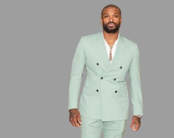 mint green suit jacket