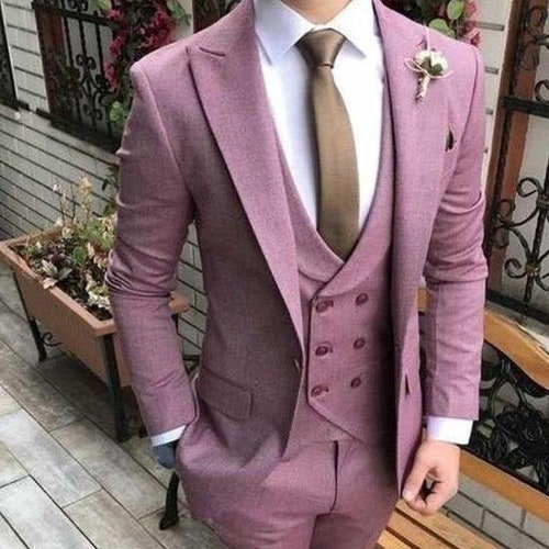 Men Suits 3 Piece Tuxedo Designer Formal Fashion One Button - Etsy