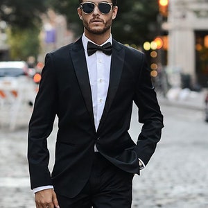 Men Suits Elegant Formal Fashion Black 2 Piece Suit Wedding - Etsy