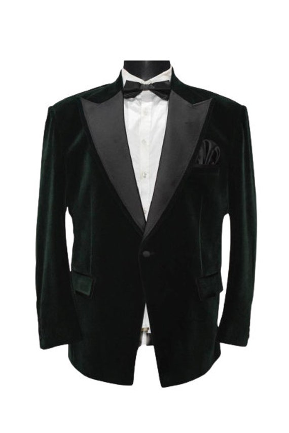 Green Tuxedo Jacket Men Luxury Elegant Classic Velvet Blazer | Etsy
