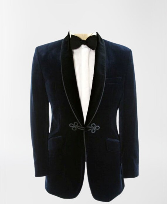 Men Tuxedo Jacket Royal Blue Double Breasted Frog Closure | Etsy