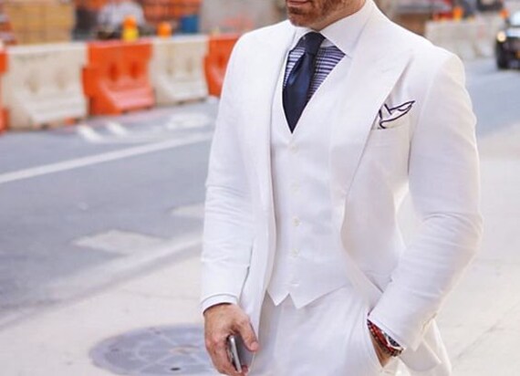 Men Suit 2 Piece,White Suits For Men, Slim fit Suits, Two Button Suits ...