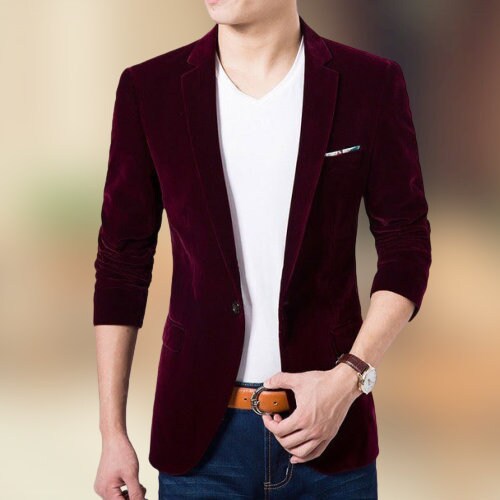mehroon colour blazer