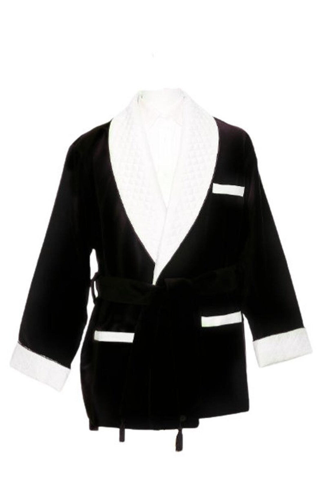 Smoking Jacket Robe Jacket Handmade Black Velvet Quilted Etsy
