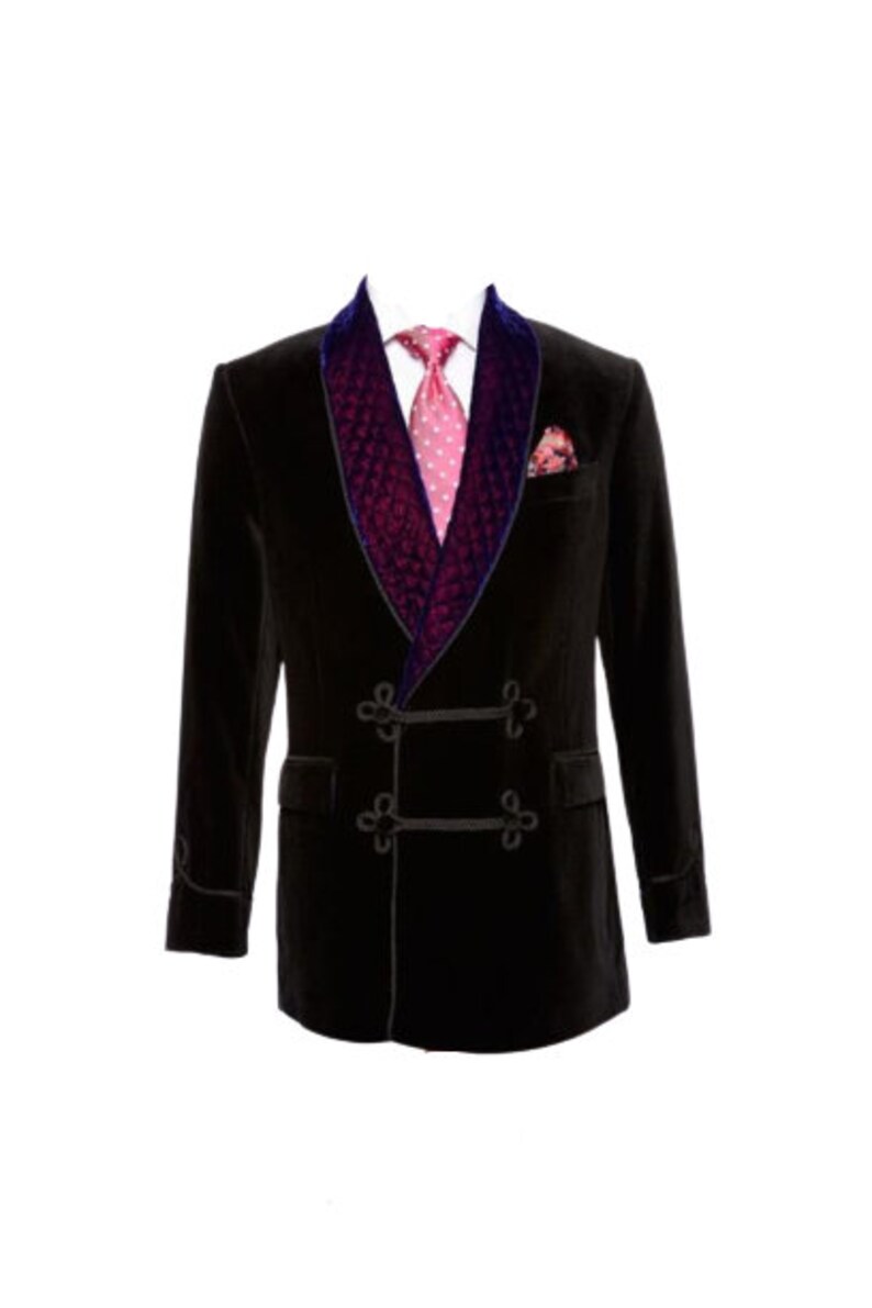 double breasted smoking jacket