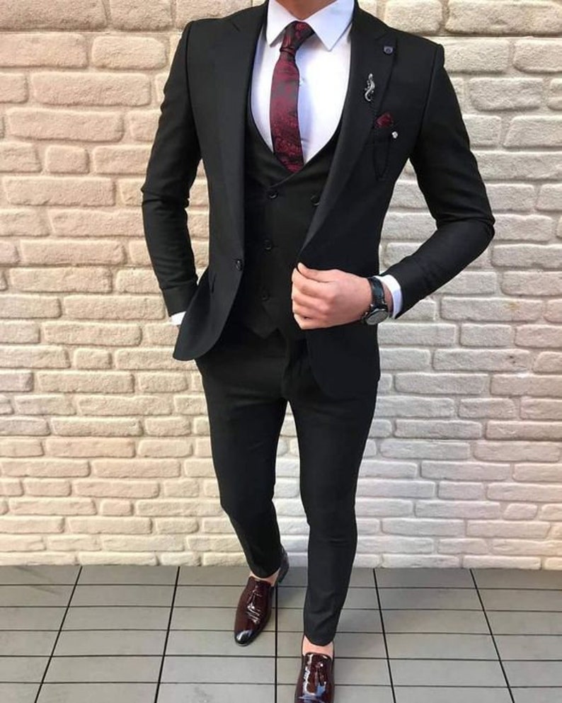 Men Suits Men Black Luxury Designer Formal Fashion 3 Piece - Etsy