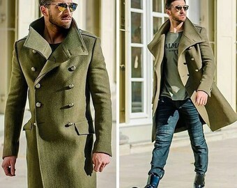 green wool jacket mens