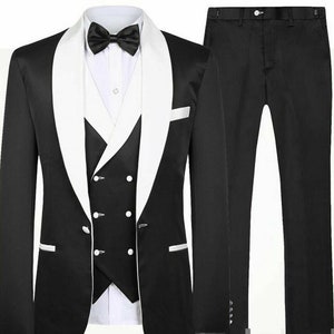 Men Suits Black 3 Piece Suits Men Tuxedo Suits Groom Wear - Etsy