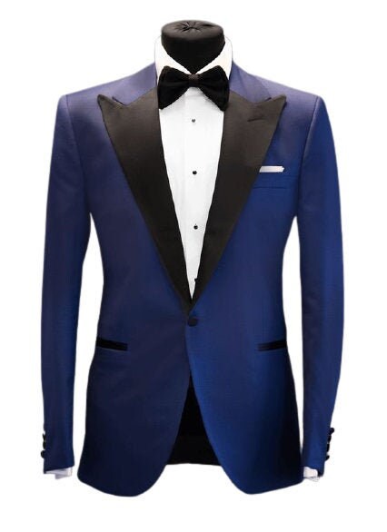 Men Tuxedo Jacket Blue Formal Fashion Wedding Groom Slim Fit - Etsy