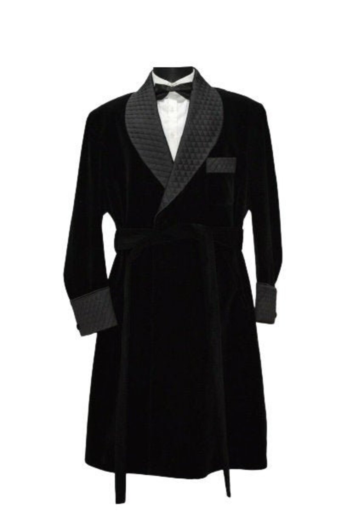 Men Long Smoking Jacket Black Luxury Evening Gown Velvet - Etsy UK