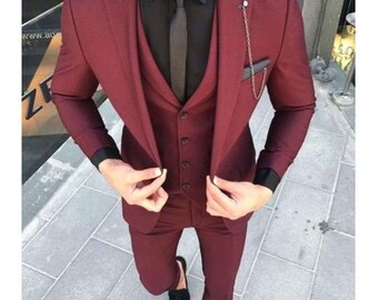 maroon suit jackets