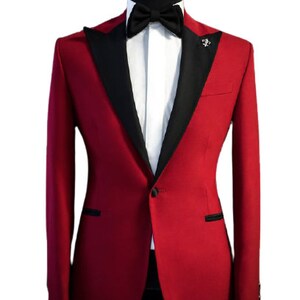 Men Tuxedo Jacket Red Formal Fashion Wedding Groom Dinner Jacket - Etsy