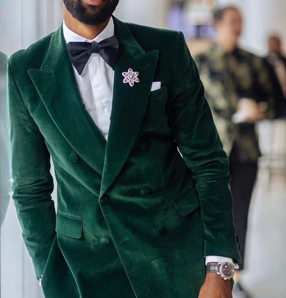 MEN DOUBLE BREASTED Coat Men Formal Coat Men Green Jacket | Etsy
